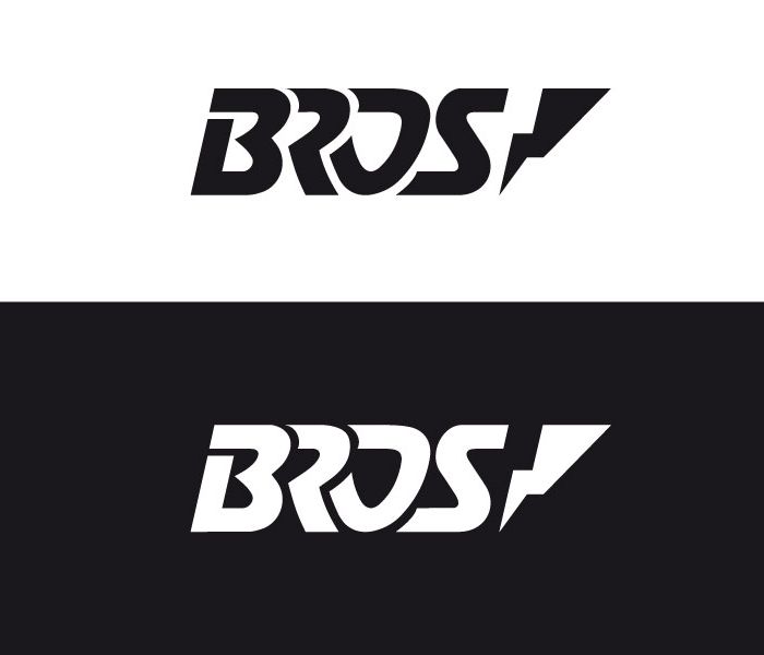 Bros - rebranding - logo - wariant czarno biały