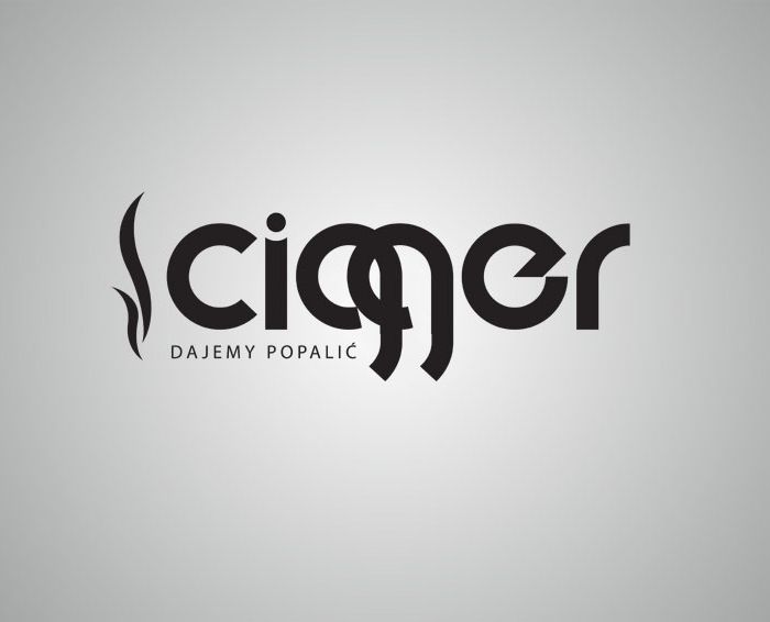 Cigger - logotyp czarno-biały