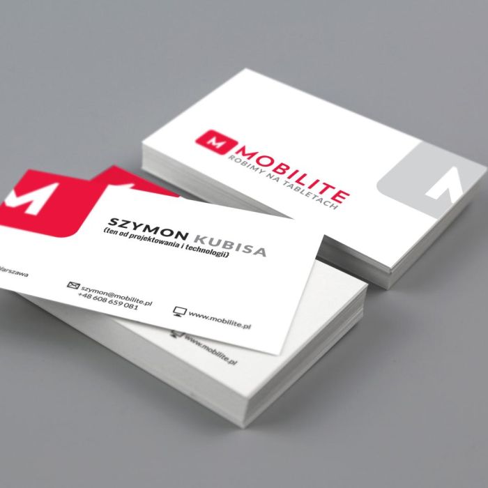 Mobilite - wizytówki