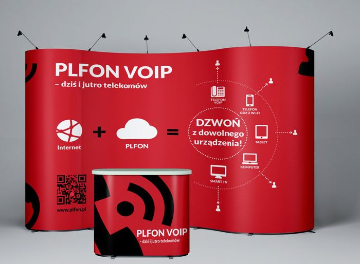 Portfolio - PLFON VOIP stoisko targowe - ścianka