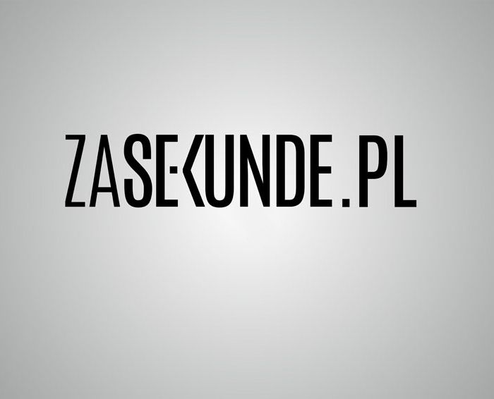 Portfolio - logo zasekunde.pl czarne