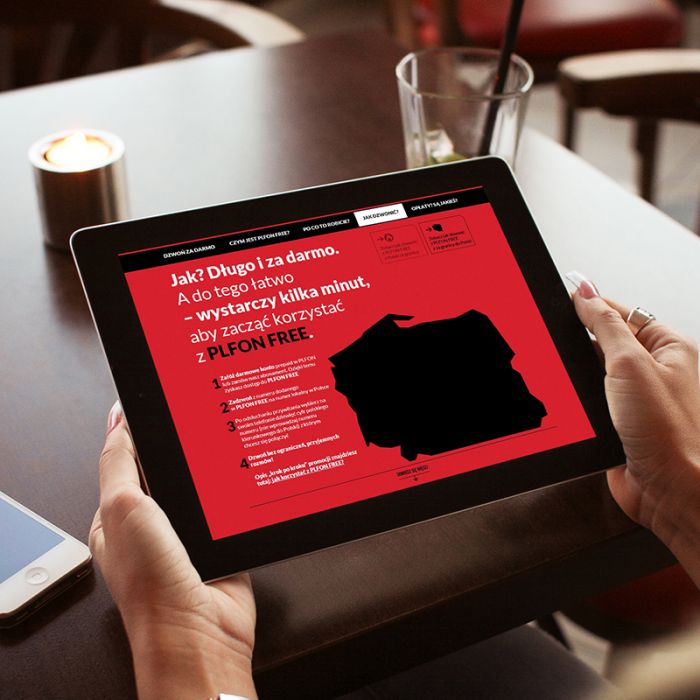 PLFON - rebranding - strona www - wizualizacja laptop