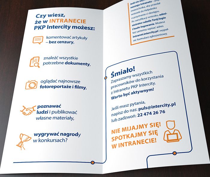 Portfolio - Intercity - Intranet - ulotka