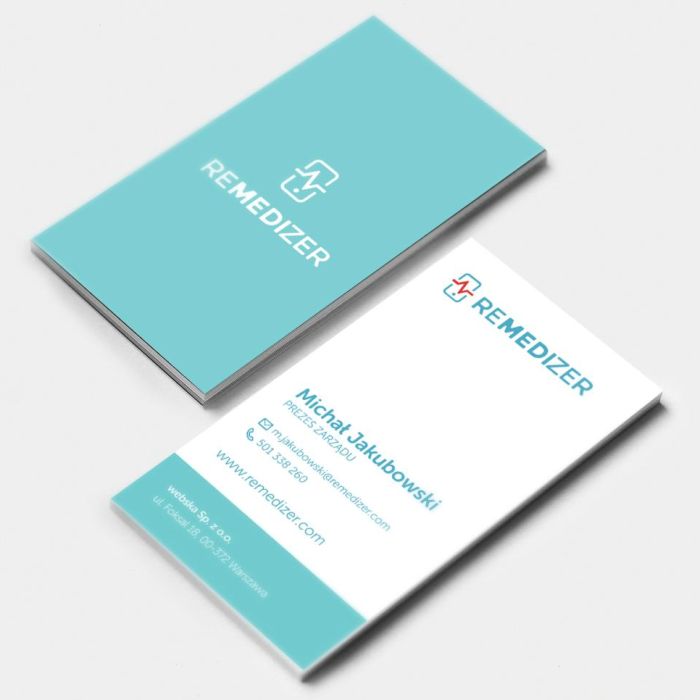 Remedizer - wizytówki