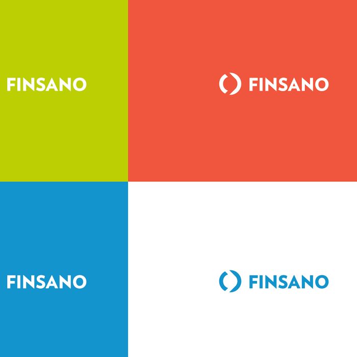 Finsano - logo - warianty barwne