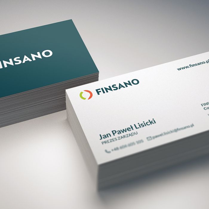 Finsano - identyfikacja wizualna - wizytówka