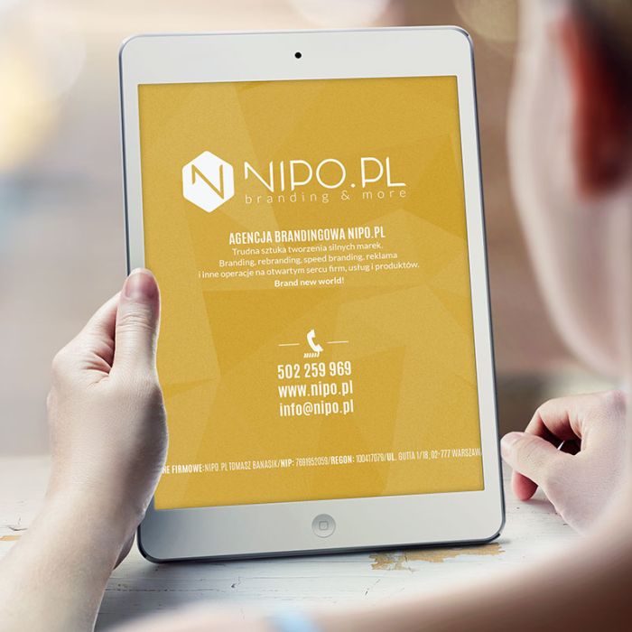 NIPO - branding - prezentacja - kontakt
